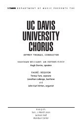UC Davis University Chorus and Chamber Singers