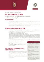 OLB CERTIFICATION - Bureau Veritas