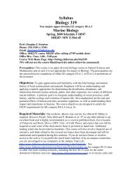Biology 319 - Biological Science - California State University, Fullerton