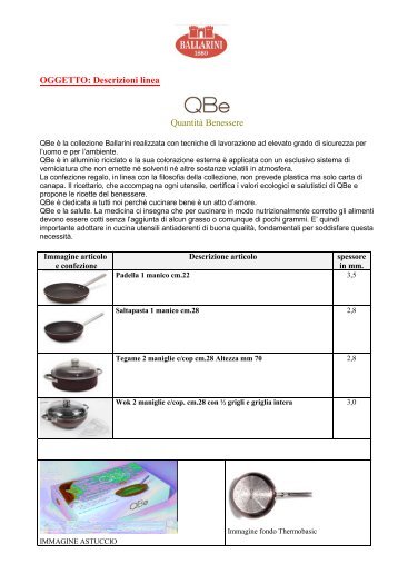 Collezione Ballarini QBe