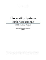 Sample Project 2 for Information Security Risk Management