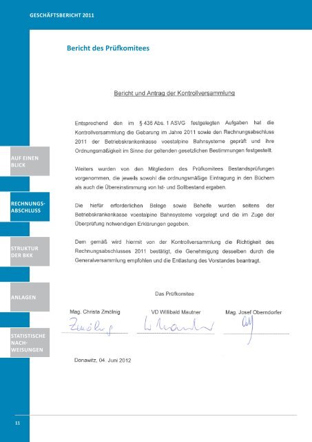 GeschÃ¤ftsbericht 2011 - Ãsterreichische Betriebskrankenkassen