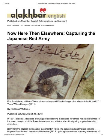 Now Here Then Elsewhere: Capturing the ... - Beirut Art Center