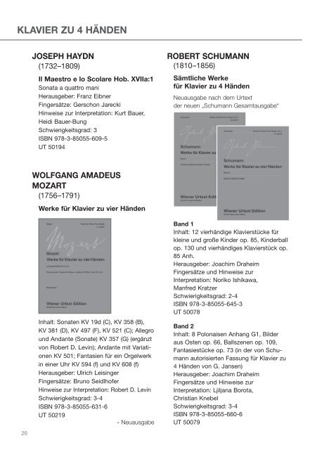 Wiener Urtext Gesamtkatalog - Universal Edition