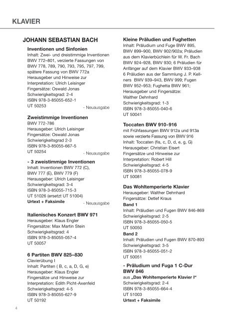 Wiener Urtext Gesamtkatalog - Universal Edition