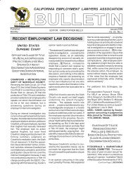 Recent Employment Law Decisions California Employment Lawyers