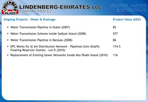 Lindenberg Emirates Company Profile