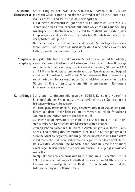 24.Nov.09-02.Feb.10 - Evangelischen Kirchengemeinde Botnang