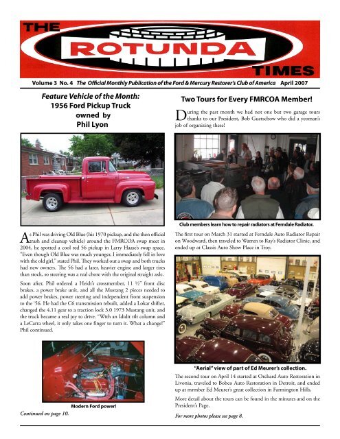 Feature Vehicle Of The Month 1956 Ford Pickup Truck Owned