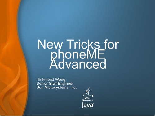 New Tricks for phoneME Advanced - download - Java