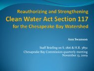 Clean Water Act Section 117 - Chesapeake Bay Commission