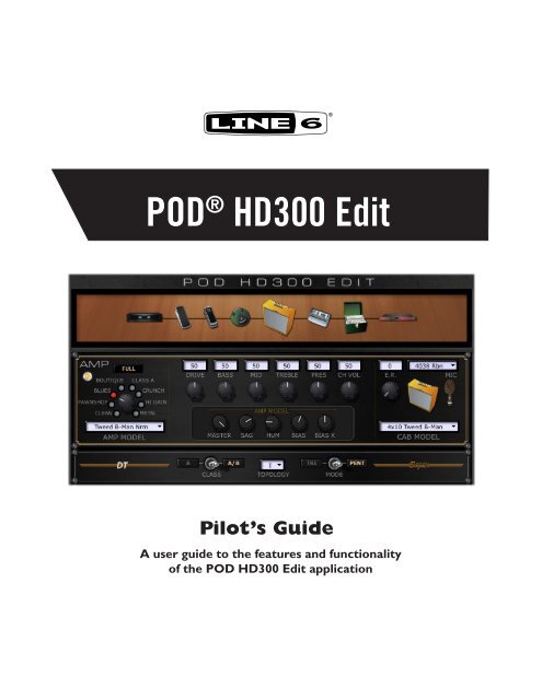 Line 6 POD® HD300 Edit Pilot's Guide (Rev C, v.103) - Musifex