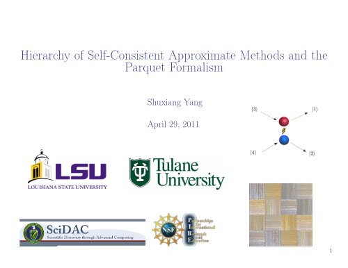 Hierarchy of Self-Consistent Approximate Methods and the Parquet ...