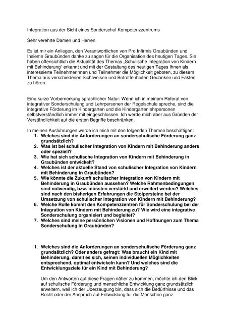 Referat Theres Loetscher - Insieme Graubünden