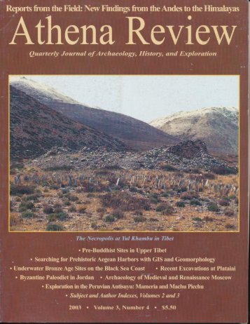 Athena Review â Vol.3 No.4 2003 - Tibet Archaeology