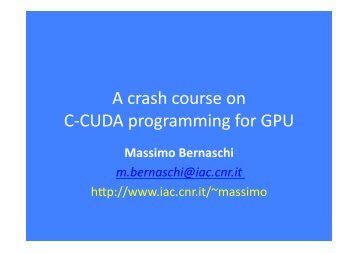 CUDA programming - Prace Training Portal