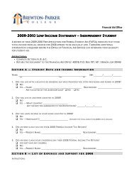 2009-2010 LOW INCOME STATEMENT Ã¢Â€Â“ INDEPENDENT