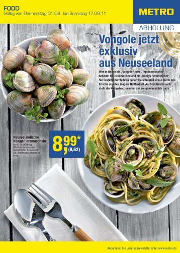 Vongole jetzt exklusiv aus Neuseeland