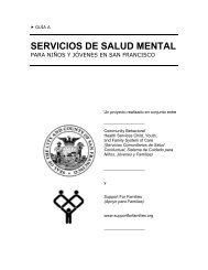 servicios de salud mental - Support for Families of Children with ...