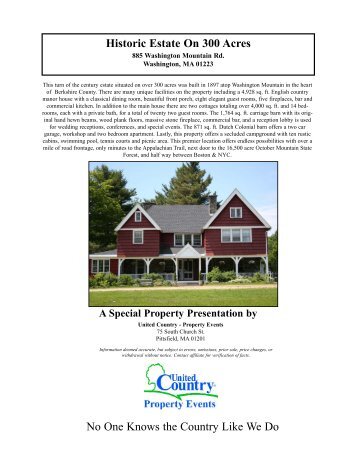 Bucksteep Manor Property Information Package - Top Producer ...