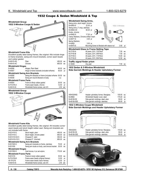 1933 1934 Ford Passenger Car Windshield Garnish Mouldings Coupe Sedan 