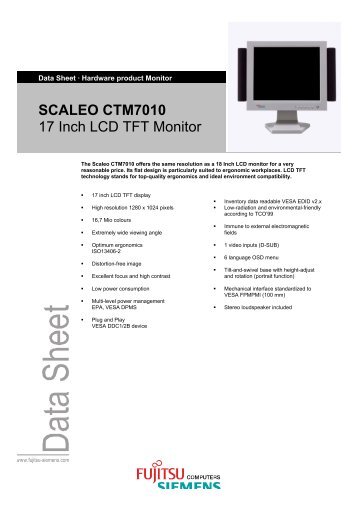 SCALEO CTM7010 17 Inch LCD TFT Monitor