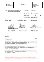 Eskom Transmission vegetation management