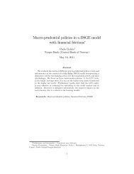 Macro#prudential policies in a DSGE model with financial ... - Dynare