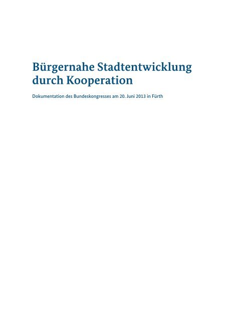 Dokumentation des Bundeskongresses am 20. Juni 2013 in Fürth