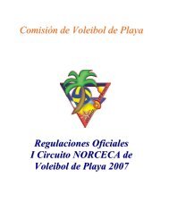 ComisiÃ³n de Voleibol de Playa Regulaciones Oficiales I ... - Norceca