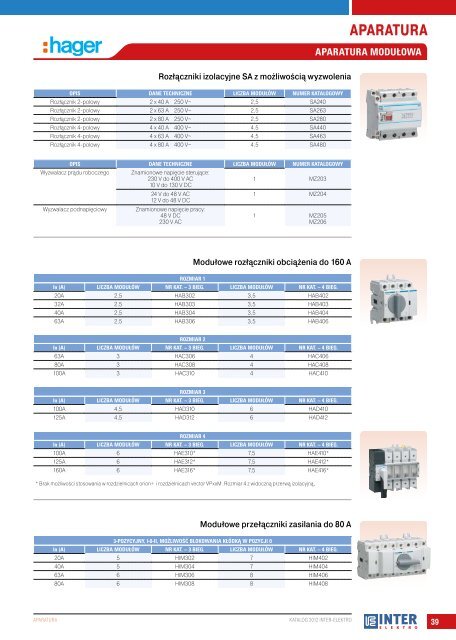 KATALOG INTER-ELEKTRO 2012 -- APARATURA --