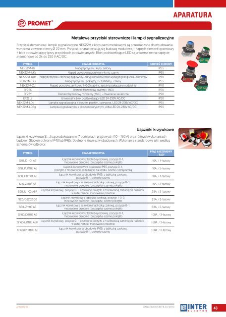 KATALOG INTER-ELEKTRO 2012 -- APARATURA --