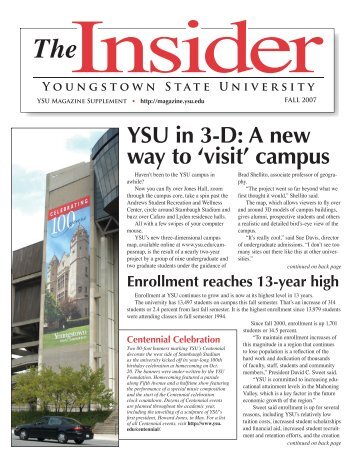 YSU in 3-D: A new way to 'visit' campus - Youngstown State University