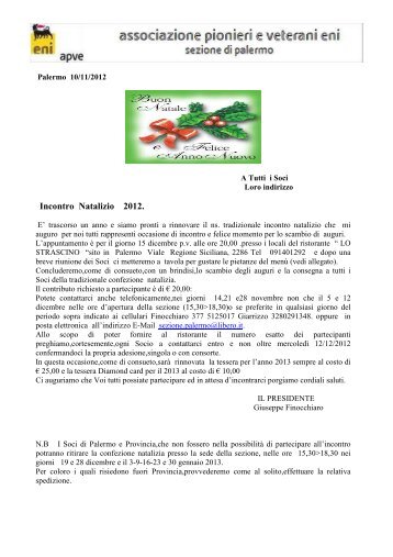 Lettera invito Cena di Natale Sez Palermo 2012 - associazione ...