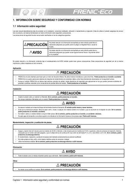 GUÃA RÃPIDA FRENIC Eco . FRN-F1 - Disinel