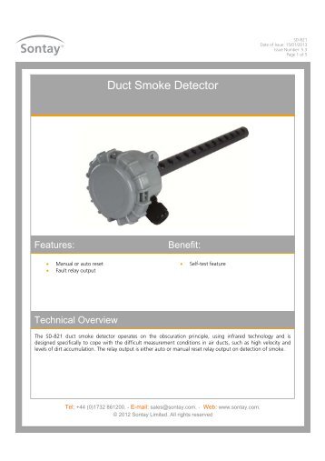 Duct Smoke Detector - Sontay