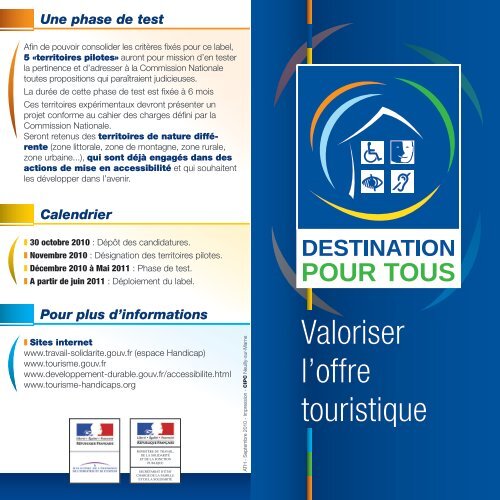 Phase de test - Tourisme & Handicap