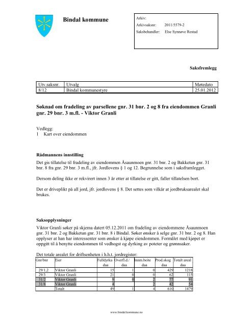 25. januar - Bindal kommune