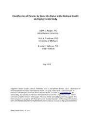 Classification of Persons by Dementia Status in the ... - NHATS