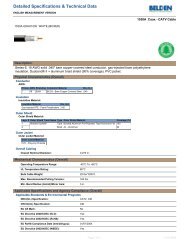 Detailed Specifications & Technical Data - Quality Cable & Electronics