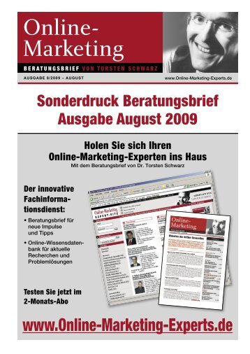 Beratungsbrief von Torsten Schwarz - Internet-Strategie und Online ...