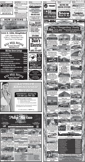 Pages 13-16. - Kingfisher Times and Free Press