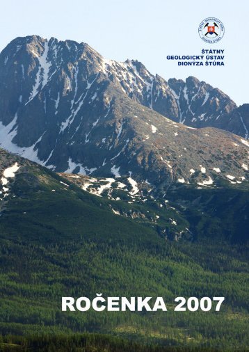 2007 (pdf - 3,31 MB) - Å tÃ¡tny geologickÃ½ Ãºstav DionÃ½za Å tÃºra