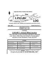 April 2007 - LIMARC, the Long Island Mobile Amateur Radio Club