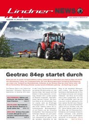 Geotrac 84ep startet durch - Lindner Traktoren