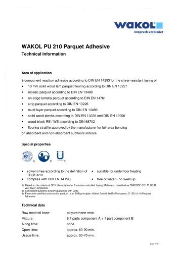 Technical Information - Wakol