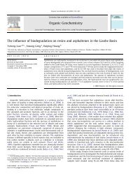 The influence of biodegradation on resins and asphaltenes in the ...