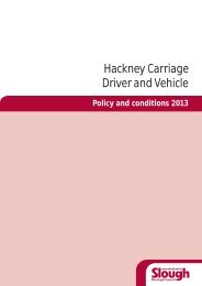 Hackney Carriage Driver and Vehicle - Slough Borough Council