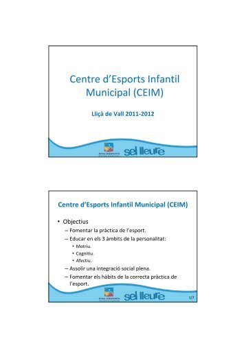 LliÃ§Ã  de Vall 2011-2012 Centre d'Esports Infantil Municipal (CEIM)