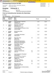 PrÃ¼fung Nr. 5 Rangliste - Reitverein Lengnau und Umgebung